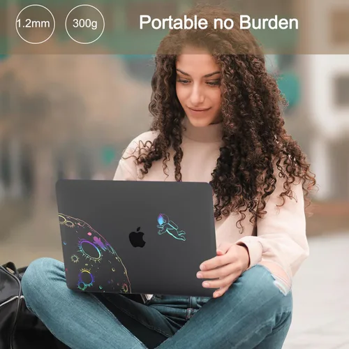 Vista 4 de Funda protectora para MacBook Air de 11 pulgadas 2015 2014 2013 2012 2011 2010 A1465 A1370, diseño de patrón de plástico, funda para laptop