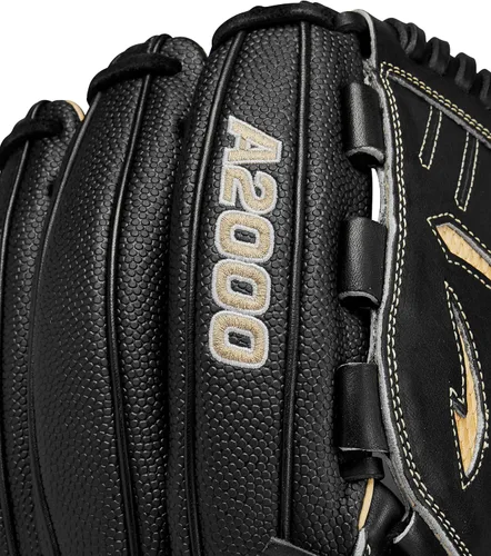 Vista 7 de Wilson A2000 Guantes de béisbol para lanzador - 11.75" y 12" Negro/Bronceado Saddle