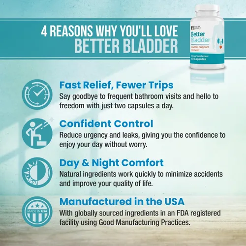 Vista 2 de Better Bladder Suplemento de control para mujeres y hombres – Suplemento de apoyo de la vejiga para ayudar a reducir fugas urinarias, frecuencia