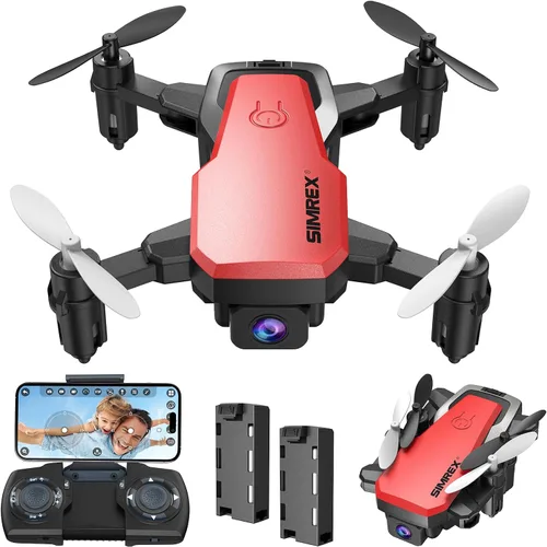 Vista 11 de SIMREX X300C Mini Drone con Cámara 720P HD FPV, Cuadricóptero a Control Remoto Plegable con Mantenimiento de Altitud, Flip 3D, Modo Sin Cabeza