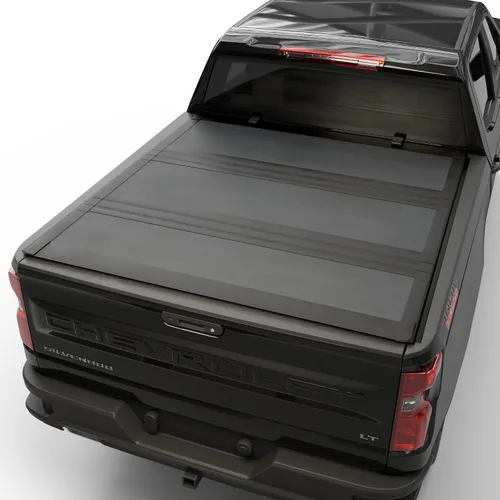 Vista 10 de Cubierta Rígida Tri-Fold para Caja de Camioneta Compatible con Chevy/GMC Silverado/Sierra 1500(2007-2026) 2500 3500 HD(2007-2019), Funciona