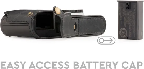 Vista 5 de MegaGear MG1283 Leica TL2, TL Ever Ready - Funda de piel auténtica para cámara con acceso a batería