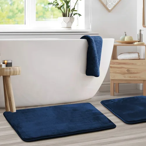 Vista 37 de Clara Clark Alfombra de Baño 24" x 17" - Alfombras de Baño, Tapete de Baño de Espuma Viscoelástica, Afelpado, Acogedor, Ultra Suave, Antideslizante