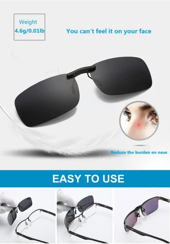 Vista 4 de Gafas de sol polarizadas con clip para gafas graduadas, gafas de sol con clip