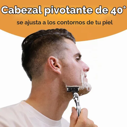 Vista 7 de BIC Flex 5 Sensitive - Maquinillas de afeitar desechables de 5 cuchillas para hombre, afeitado cómodo, paquete de 2