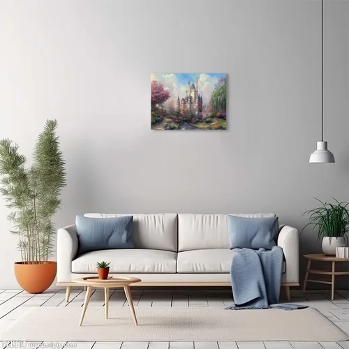 Vista 2 de Pintura por números DIY lienzo de pintura para niños o adultos principiantes con pinceles y pinturas acrílicas sin marco