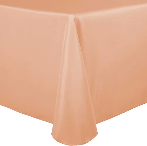 Vista 25 de Ultimate Textile Mantel ovalado de lino de poliéster de 60 x 102 pulgadas, color marrón cobre