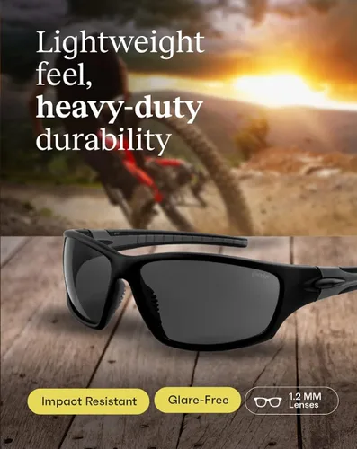 Vista 5 de Gander Premium Sport Sunglasses for Men - With 100% UV Protection, Wraparound Style. Great for Driving, Biking & Running