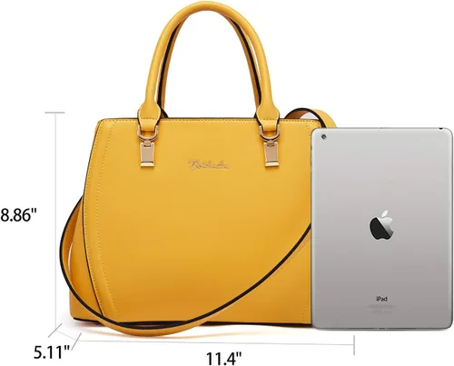 Vista 4 de BOSTANTEN Bolsos de cuero para mujer con asa superior, monederos medianos