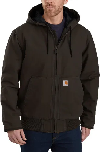 Vista 10 de Carhartt - Chaqueta activa aislada de pato lavado de ajuste holgado para hombre Negro