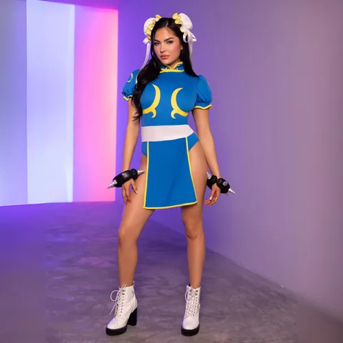 Vista 5 de Leg Avenue Disfraz de Street Fighter ChunLi para mujer