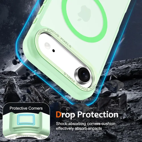 Vista 86 de Anuck - Funda magnética para iPhone 11 compatible con MagSafe, carcasa trasera mate translúcida dura, borde de TPU, delgada, resistente a impactos