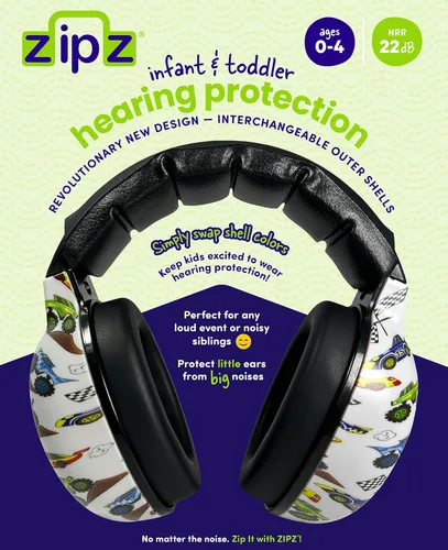 Vista 2 de ZIPZ EarVolution Baby & Toddler Earmuffs for Noise Protection, 0-4 Years USA brand; ANSI-certified, audiologist-recommended hearing protection; fun