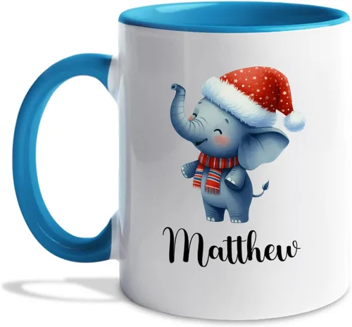 Vista 17 de Taza de café de Papá Noel con nombre personalizado – Taza de Papá Noel personalizada, 11 onzas y 15 onzas, bonita taza de cerámica blanca regalo