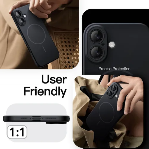 Vista 7 de JETech Funda magnética delgada para iPhone 16, color negro