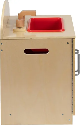 Vista 11 de Flash Furniture Hercules - Fregadero de cocina de madera para niños para uso comercial o doméstico, seguro, diseño apto para niños