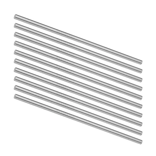 Vista 5 de uxcell 10 Uds Ronda Acero Rod 0.1 in HSS Torno Bar Stock 7.874 in Eje Largo