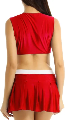 Vista 5 de YiZYiF Conjunto de uniforme de animadora con estampado de papá para mujer