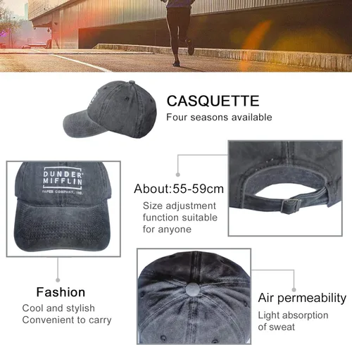 Vista 4 de Gorra de béisbol para padre, ajustable, estilo clásico, para hombre y mujer, Beísbol, talla única