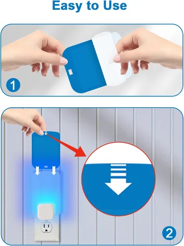 Vista 3 de Paquete de 6 Cartuchos de Repuesto Compatibles con Raid Plug-in Blue Light, Tarjetas de Pegamento de Repuesto para Stem Blue Light Enchufe de Pared