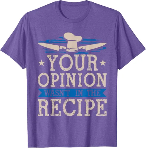 Vista 8 de Cooking Your Opinion Wasnot In The Recipe Chef Cook Baker - Camiseta, Negro, S
