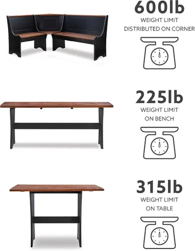 Vista 3 de Linon Home Decor Sadie Antique, Black Nook