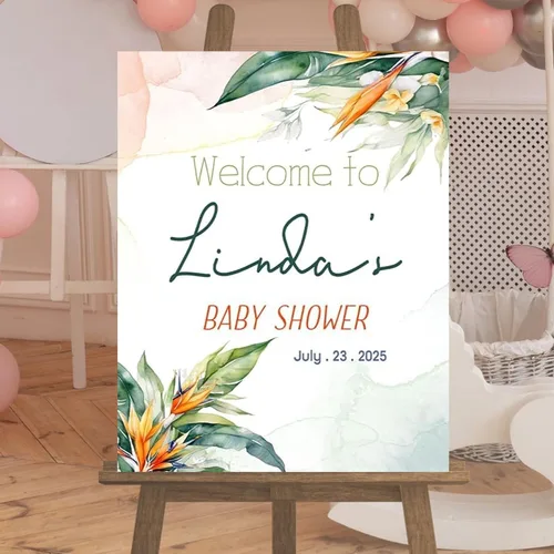 Vista 9 de Letrero de bienvenida personalizado para baby shower, póster personalizado para fiesta de baby shower, decoraciones de anuncio de niño o niña