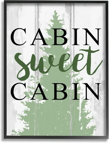 Vista 2 de Stupell Industries Sweet Cabin Family - Arte giclée enmarcado personalizado por Jessica Mundo