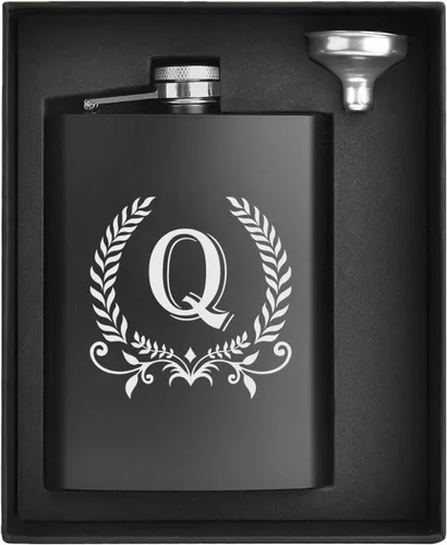 Vista 16 de ELEGANTPARK Petacas para Licor para Hombres con Iniciales Monogramadas Regalos para Hombres Cumpleaños Regalos Personalizados para Él Padrinos Papá