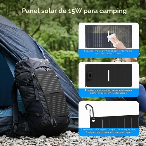 Vista 7 de Pantalla inteligente portátil del cargador del panel solar pequeño de 15W