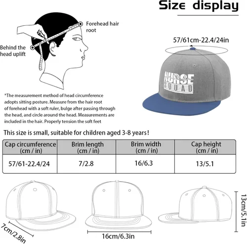 Vista 3 de Nurse Squad Sun hat Camp hat blue03 Womens Hats Gifts for Her Workout Caps