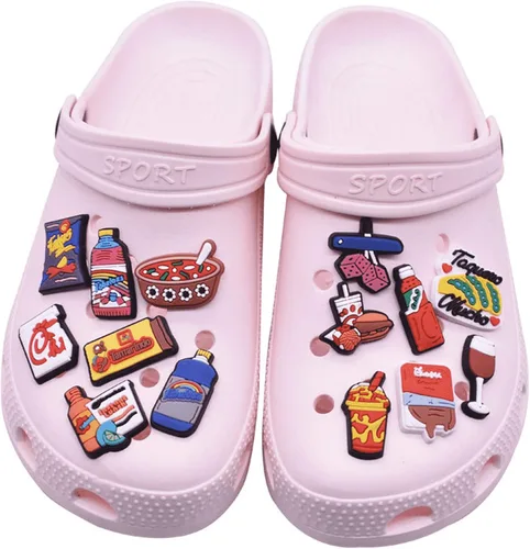 Vista 6 de 100Pcs Mexican Inspired Croc Decoration Charms-Mexican Shoe Charms for Croc Sandals, Mexican Croc Pins for Teen kids Adults Women Men Boys Girls