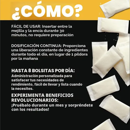 Vista 4 de Bolsas Nootrópicas Alpha Fuel Completamente Cargadas (Mango Fuel) - 5 latas, 15 bolsas por lata - Bolsas de energía que contienen cafeína y Mezcla