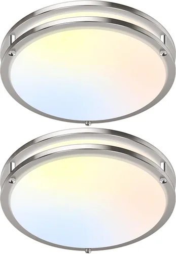 Vista 20 de Luces de Techo LED de 12 Pulgadas 36W, 2700K/3000K/4000K/5000K/6500K Ajustables de Montaje Empotrado, 3200LM Súper Brillantes Regulables Accesorio