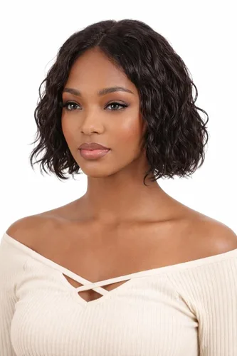 Vista 36 de Peluca de cabello humano rizado profundo de 12 pulgadas para NATURAL-RIZADO