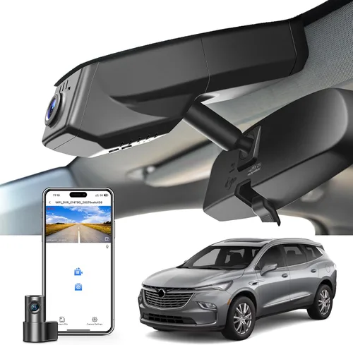 Vista 12 de Mangoal Cámara de tablero delantera 4K y trasera de 1080p para Buick Enclave 2018-2024 (modelo A), se prefiere Base Essence Premium Avenir