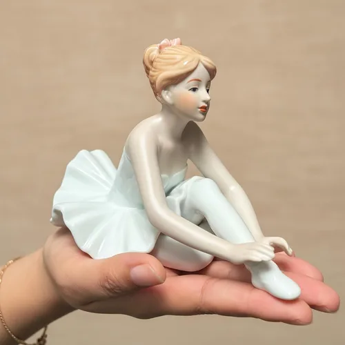 Vista 3 de MTME - Figuras de porcelana para ballet, estatua esculpida, artesanía, artículos de arte, escultura, decoración del hogar