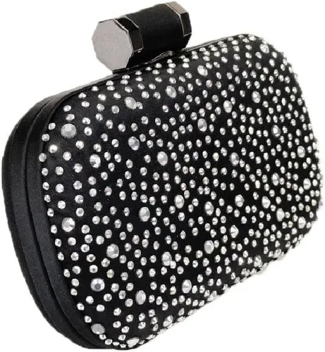 Vista 2 de Bolso de embrague de moda con diamantes de imitación de cristal de cristal de moda