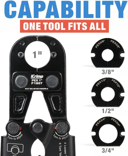 Vista 5 de iCrimp - Kit de engaste de anillos de cobre C/W 50 piezas de anillos de cobre de 3/4 pulgadas