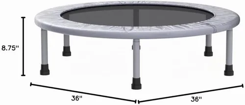 Vista 10 de Stamina 36" Foldable Mini Trampoline Rebounder for Adults with Smart Workout App, Black - Portable Fitness Equipment for Home Gym, Cardio and