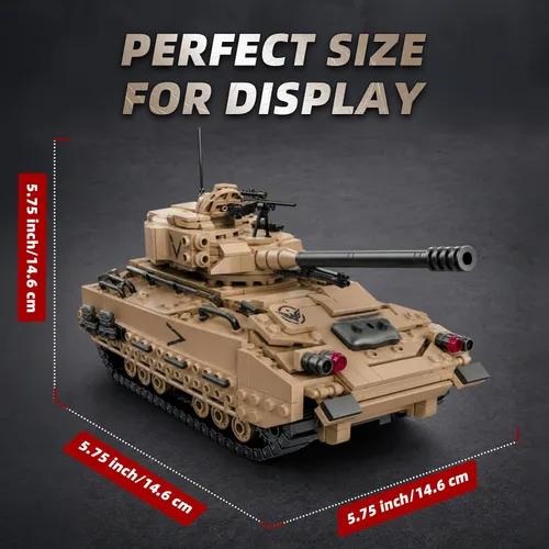 Vista 8 de M2 Bradley - Juego de construcción de tanques, compatible con Lego