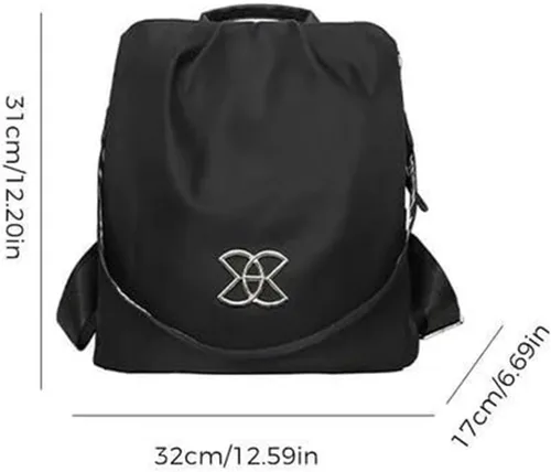Vista 4 de BIMEL Bolsa multiusos antirrobo, bolsa de tela Oxford cruzada de 3 vías, mochila de viaje ligera mochila de viaje ligera, Café, Bolso cruzado