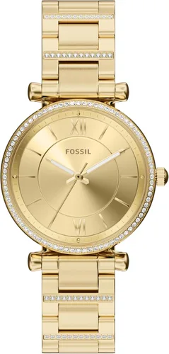 Vista 17 de Fossil Carlie - Reloj de cuarzo de acero inoxidable de tres manecillas para mujer