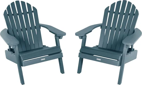 Vista 11 de highwood AD-KITCHL6-BKE Hamilton - Sillas Adirondack plegables y reclinables, juego de 2 piezas, color negro