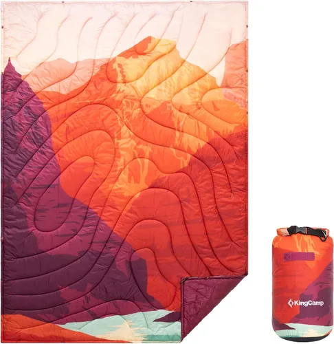 Vista 16 de KingCamp Manta de camping ultraligera, manta plegable portátil, 79 x 57 color fantasía (Canoe)