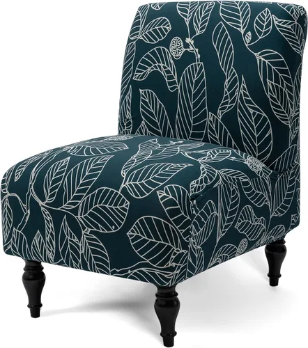 Vista 14 de Liykimt Funda para Silla de Acento sin Brazos Slipcover, Funda Slipcover para Silla Slipper de Spandex Elástico Extraíble para Silla sin Brazos