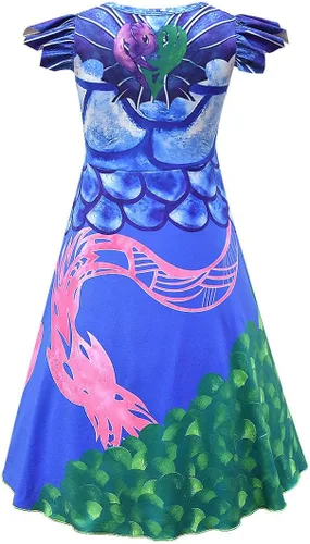Vista 2 de Ohlover KidsAdults Dragon Costume Halloween Cosplay Fancy Party Dress