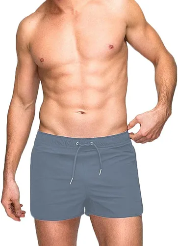 Vista 3 de Rexcyril Pantalones cortos de entrenamiento para hombre de 3 pulgadas de secado rápido, para gimnasio, culturismo, pantalones cortos deportivos