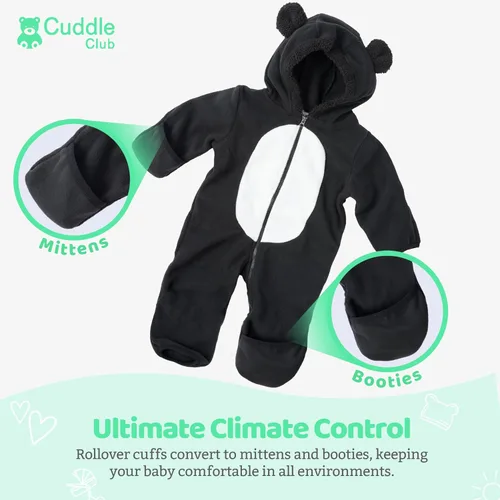 Vista 109 de Enterizo de vellón para bebé, rómper de una sola pieza con capucha para niños, ropa para exteriores, chaqueta infantil
