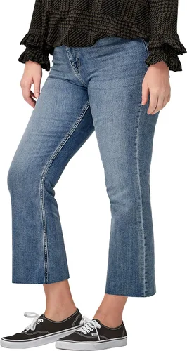 Vista 6 de Ellos Jeans cortos con corte de bota de talla grande para mujer